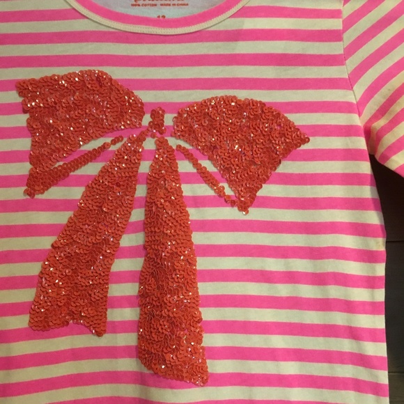 J Crew Crewcuts Sequin Bow Collectible Tee Top NWT - Picture 2 of 6
